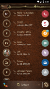 Leather Brown Phone Dial Theme screenshot 0