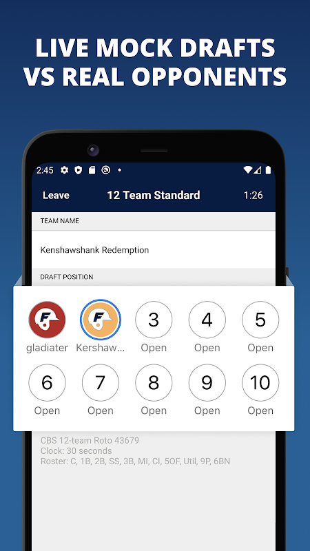 Fantasy Baseball Draft Wizard for Android - Download