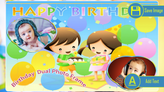 Birthday Dual Photo Frames screenshot 2