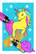 Rainbow Glitter Coloring Book screenshot 1