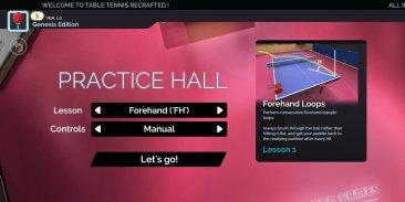 Table Tennis Recrafted: Genesis Edition 2019 screenshot 0