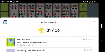 FreeCell with Leaderboards screenshot 4