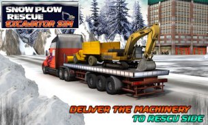 Winter Snow Rescue Escavatore screenshot 0