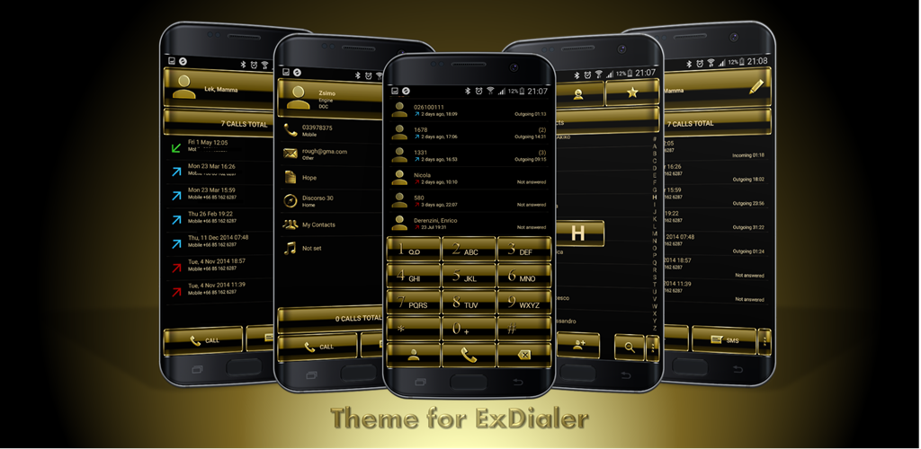 Золотая звонилка. Темы кожа для EXDIALER. Темы черная кожа для EXDIALER. Free EXDIALER Themes.