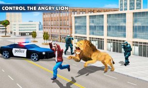 Angry Lion City Attack: Wild Animal Games 2020 screenshot 1