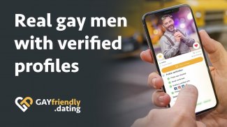 Gay guys chat & dating app - GayFriendly.dating screenshot 1