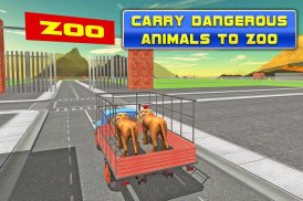 รถบรรทุกขนส่ง: zoo animal screenshot 9
