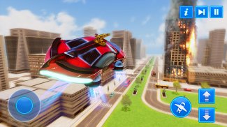 Real Flying Rescue Car Simulator- Driving Games 3D screenshot 1