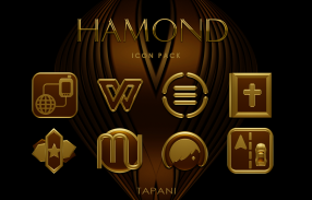 HAMOND gold - Icon pack black screenshot 8