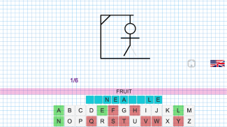 Hangman in english 1 2 3 4 5 6 screenshot 2