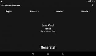 Fake Name Generator - 53 Countries - Male & Female screenshot 6