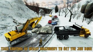 Heavy Snow Excavator Crane Simulator 2018 screenshot 2