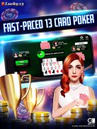 Lucky 13: 13 game giải đố Poker screenshot 1