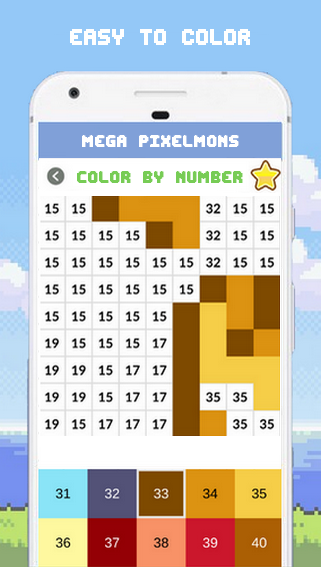 Jogos de colorir Pokepix por números versão móvel andróide iOS apk