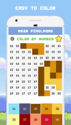 Mega Pixelmons Color By Number screenshot 1