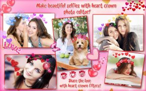 Heart Crown Selfie Camera 💗 Beauty Photo Editor screenshot 7