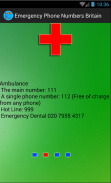 Emergency Numbers Britain screenshot 1