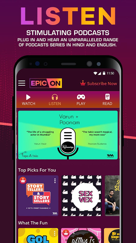 Epic On Tv Shows Movies Podcast Ebook Games 3 0 7 Download Android Apk Aptoide