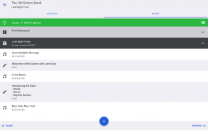 band music setlist screenshot 3