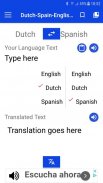 Dutch English Spanish translator screenshot 2