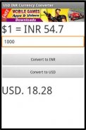 USD INR Currency Converter screenshot 1