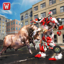 Super X Robot VS Angry Bull Attack Simulator