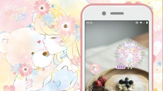 Battery widget Flowery Kiss screenshot 3