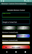 Moisture Content Determination screenshot 1