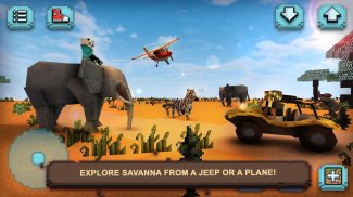 Safari Craft: động vật vuông screenshot 2