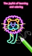 Draw Glow Animals screenshot 3