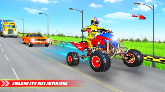 轻型沙滩车四轮摩托车赛车，公路交通游戏 screenshot 4