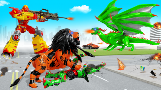 Flying Tank Transform Robot Battle Tank: Lion Game screenshot 5