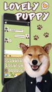 Keyboard - Lovely Puppy cute Free Emoji Theme screenshot 0