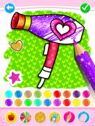 Glitter Hearts coloring and drawing screenshot 3