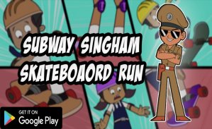 Subway Little Singham Skateboard 🛹 - Endless Run screenshot 3