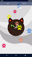 Cute Kitty Clock Wallpaper screenshot 5