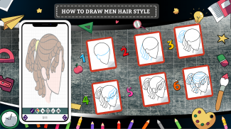 Learn How to Draw Men Hairstyle Step by Step screenshot 2
