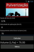 Cálculo de Pulverização screenshot 2