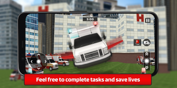 Car Driving Simulator Game : Flying Ambulance screenshot 2