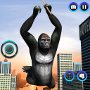 Gorilla Ropehero Gangster Crime City Flying Hero Icon