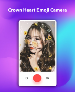 Crown Heart Emoji Camera screenshot 0