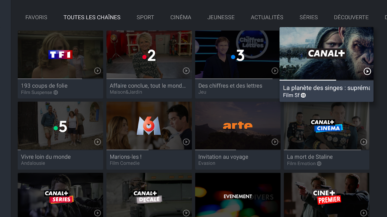 MyCANAL, TV En Live Et Replay - Téléchargement De L'APK Pour Android ...