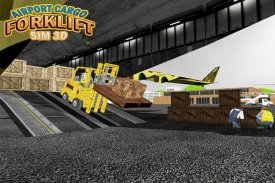 Havaalanı Kargo Forklift Sim3D screenshot 4