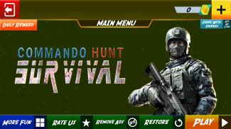 Army Commandos Battlefield Survival Hunt Shooter screenshot 0