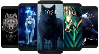 Black Wolf Wallpaper HD screenshot 0