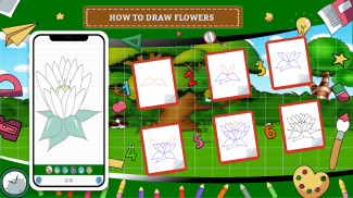 Learn How to Draw Flowers Step by Step screenshot 0