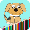 Paw Dog Coloring Book Icon