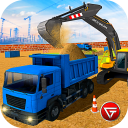 Heavy Excavator Crane Builder-Sand Digger Truck 3D Icon
