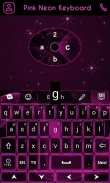 GO Keyboard Pink Neon Theme screenshot 5