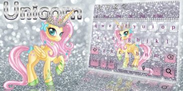Cute Princess Unicorn Keyboard screenshot 0